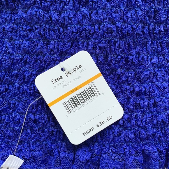 Free People Lace Smocked Bandeau Size S - Picture 3 of 3